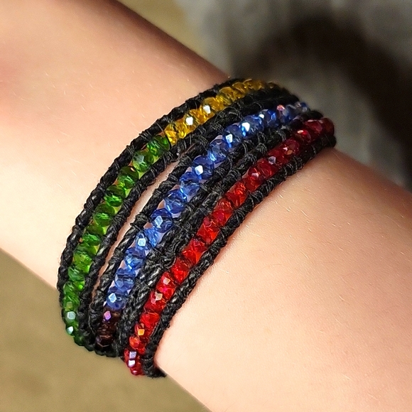 Handcrafted Wrap Beaded Bracelet - wear it with PRIDE ๐๐๐ - Picture 1 of 3